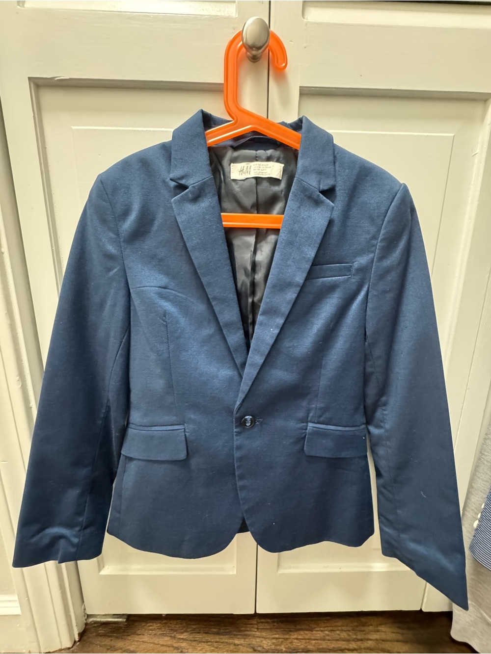 H&M Navy Blue Tailored Blazer - Single Button